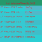 Anti Valentine Week 2024