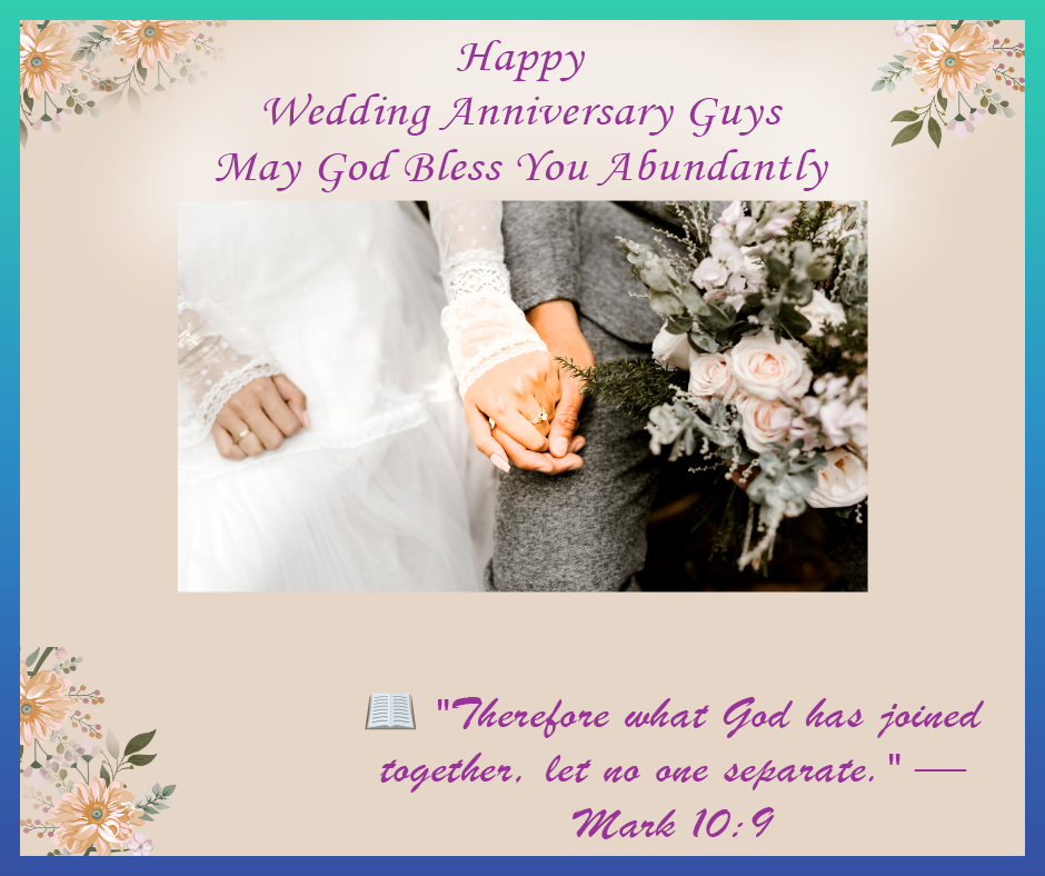Christian Wedding Anniversary Wishes With Bible Verses