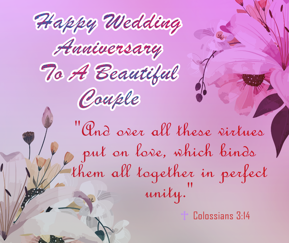 Christian Wedding Anniversary Wishes With Bible Verses