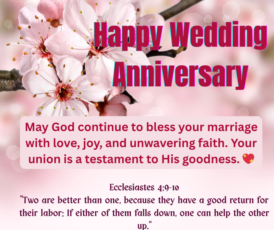 Christian Wedding Anniversary Wishes with Bible Verses