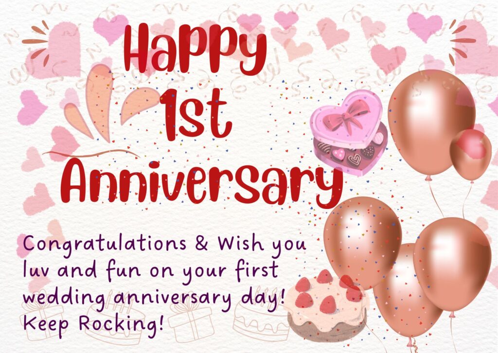 happy 1st anniversary wishes messages