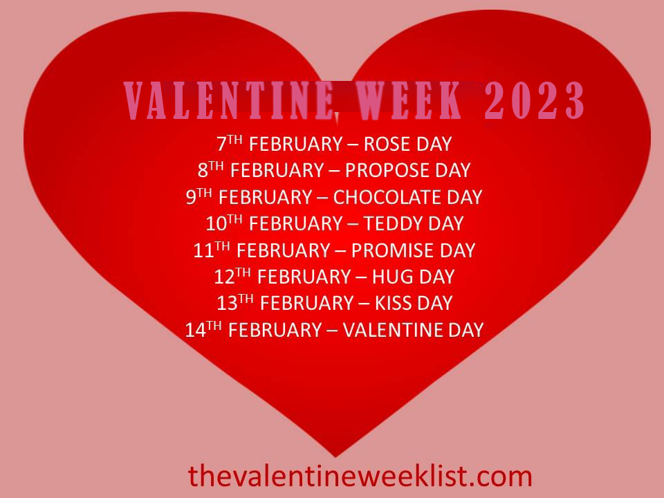 Valentine Week List 2023: Days of Valentine Week with Date and Day