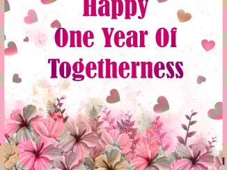 happy one year of togetherness