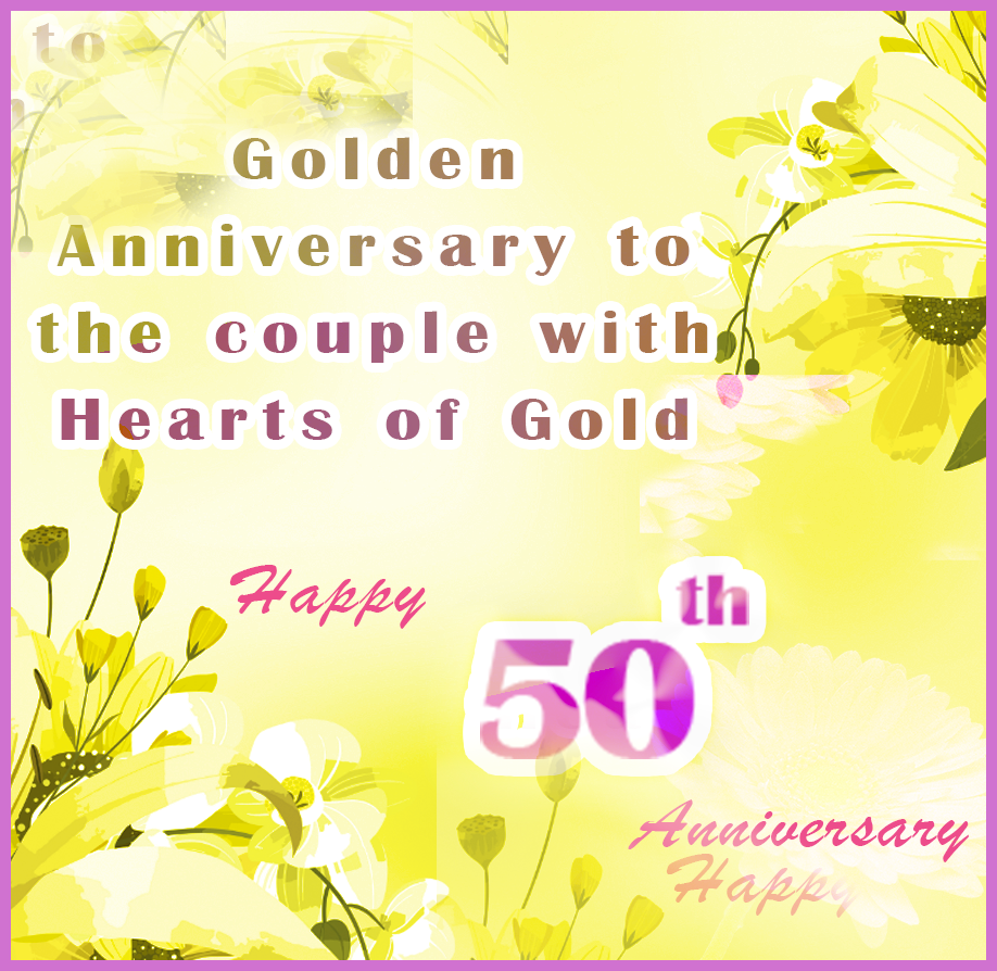 50th Anniversary Wishes Golden anniversary